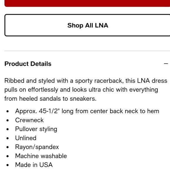 LNA Rilynn Razorback Ribbed Dress - Picture 7 of 9